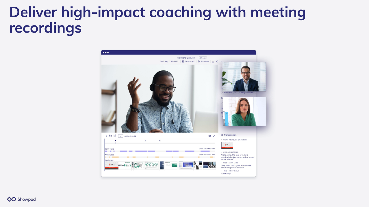 Deliver high-impact coaching with meeting recordings