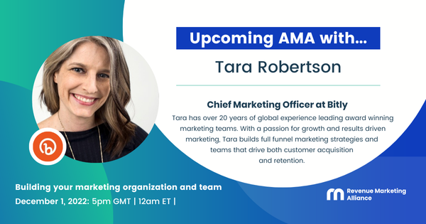 AMA | Tara Robertson | CMO at Bitly